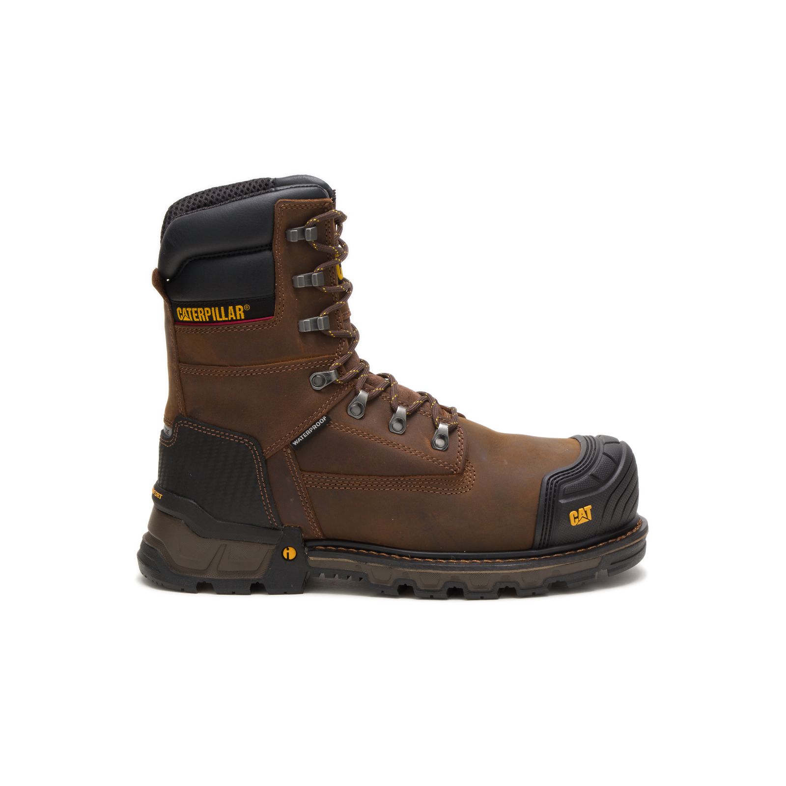 Caterpillar Excavator Xl 8" Waterproof Thinsulate™ Composite Toe Philippines - Mens Work Boots - Dark Brown 28735LYUG